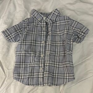 Janie and Jack Blue Plaid Button Down Shirt
